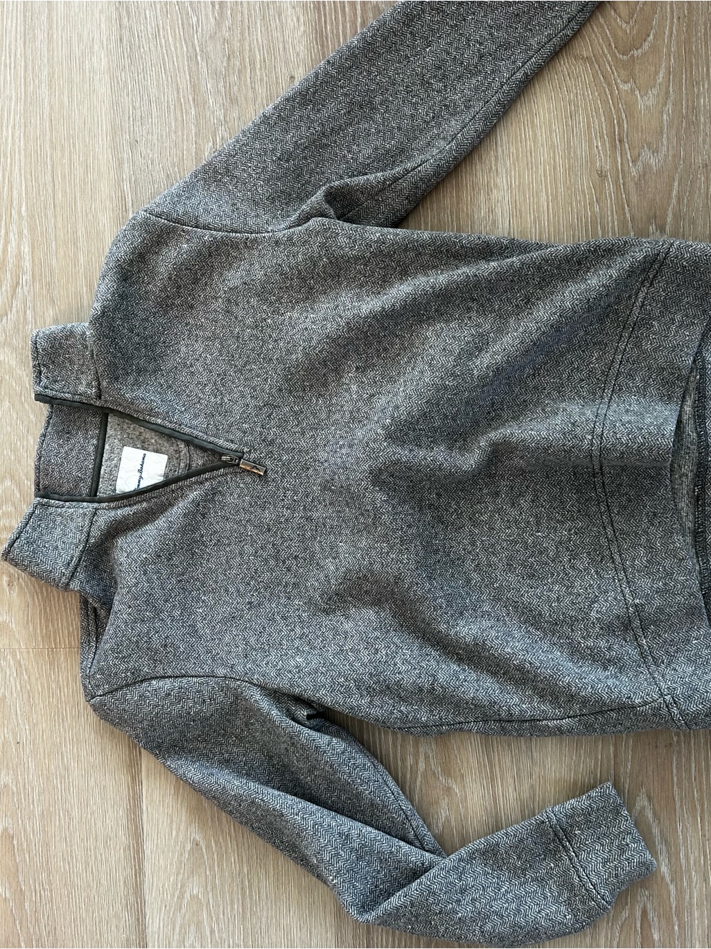 Tommy Bahama Gray Quarter-Zip Men's Sweater